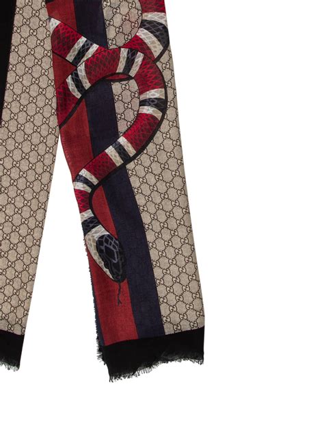 gucci vintage snakeskin scarf|gucci silk scarf snake.